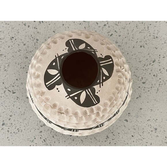 Norma Jean Ortiz Acoma N.M. Native Am Bowl Pottery New Mexico Signed Vintage - Picture 7 of 9